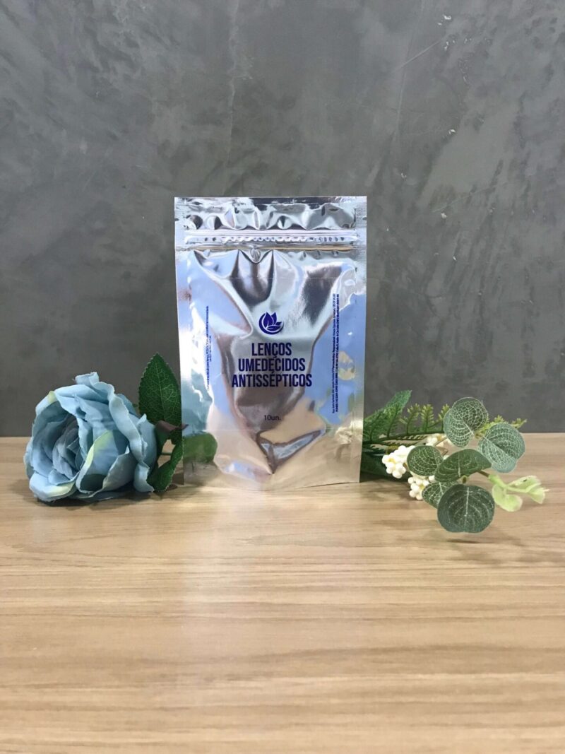 Lenços Umedecidos Antissépticos pct com 10 unidades