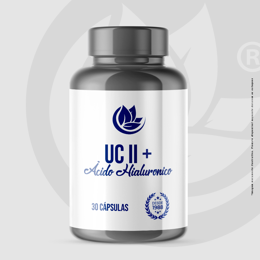 UC II (Colágeno não desnaturado) 40mg + Ácido Hialurônico 157,7mg 30 cápsulas